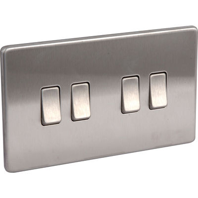 ROHS ISO Certified Stainless Steel Wall Plate for Switches Customizable as per Demand