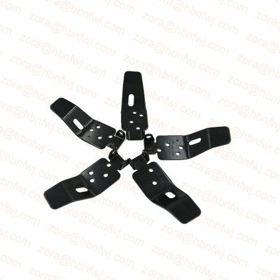 Customized Stainless Steel Corner Bracket with Black Powder Coated Triangle Structure