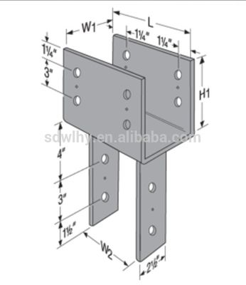 Customized Metal Brackets for Wood Beams Single-side Bracket Customization