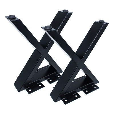 Single-side Bracket Structure Modern Dining X Shaped Metal Table Legs for Industrial