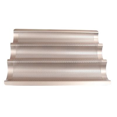 Wave Gutter Non Stick French Bread Perforated Tray Baking Baguette Pan Competitive