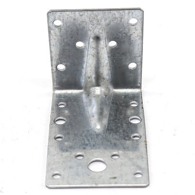 Customized Logo 2.0mm Metal Stamping Parts Reinforced Angle Bracket Wood Connector
