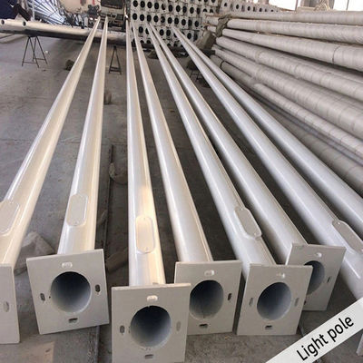 Cutting Process Double Arm Y Shape Led Street Light Pole with and Single-side Bracket