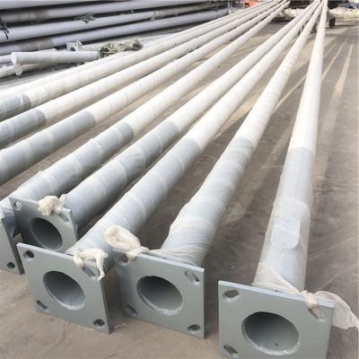 Cutting Process Double Arm Y Shape Led Street Light Pole with and Single-side Bracket
