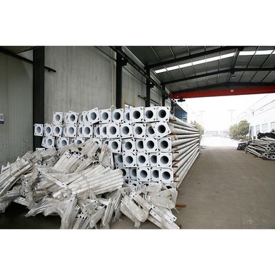 Cutting Process Double Arm Y Shape Led Street Light Pole with and Single-side Bracket