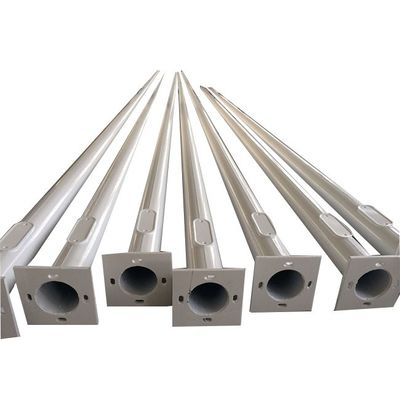 Cutting Process Double Arm Y Shape Led Street Light Pole with and Single-side Bracket