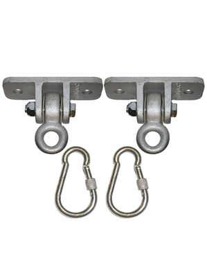 2 Heavy Duty Ductile Iron Swing Hangers for Wooden Sets Includes 2 Snap Hooks