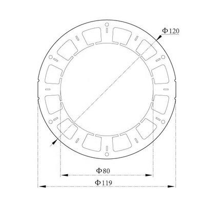 Contract Standard 120mm Custom Brushless DC Motor Winding Stator and Rotor Assembly with Rotor Shaft