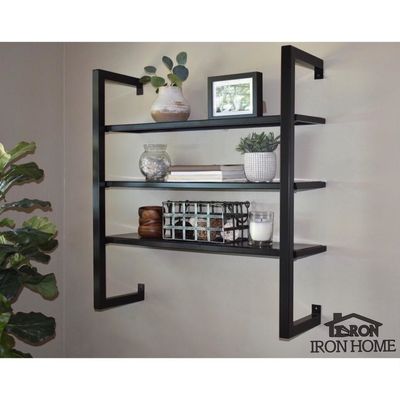 Brass Floating Wall Shelf Brackets with Single-side Structure and Drilling Process