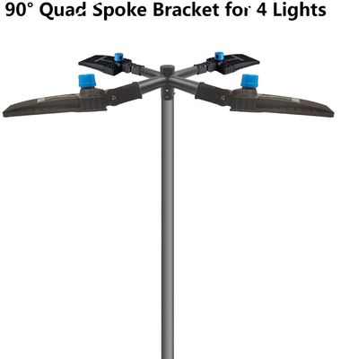 Single-side Bracket Light Pole Arm Bracket Quad Spoke 3" Tenon Adapter Fitting 3-10mm Thickness