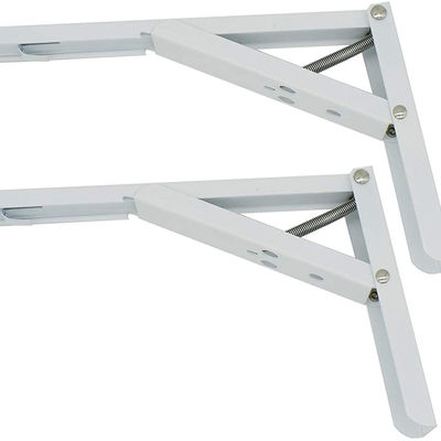 12" Spring Loaded Folding Shelf Bracket for Wall Mounting in Industry 1.5-2.0mm Thick