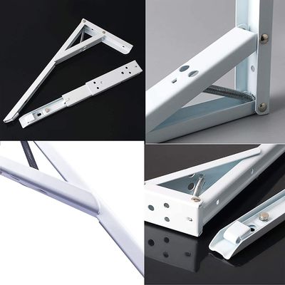 12" Spring Loaded Folding Shelf Bracket for Wall Mounting in Industry 1.5-2.0mm Thick