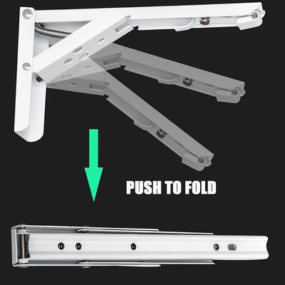 12" Spring Loaded Folding Shelf Bracket for Wall Mounting in Industry 1.5-2.0mm Thick