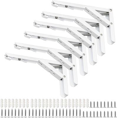 12" Spring Loaded Folding Shelf Bracket for Wall Mounting in Industry 1.5-2.0mm Thick