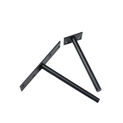 Black Wood Shelf Bracket Pattern with Customized Single-side Bracket and Structure