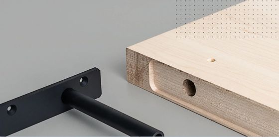 Zinc Plated Invisible Floating Shelve Brackets with Single-Side Bracket Structure