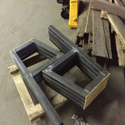 DIY Square Tube Furniture Legs for Coffee Computer Deck Heavy Duty Rustic Bench 290g
