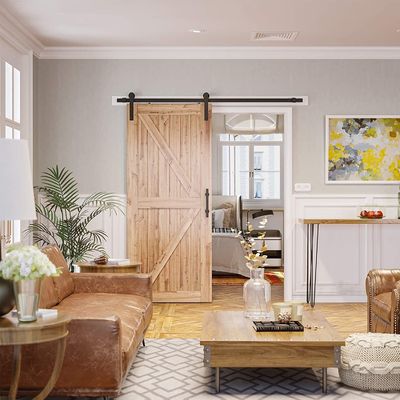 Customized Color 6.6 FT Heavy Duty Sturdy Sliding Barn Door Hardware Kit for Industry