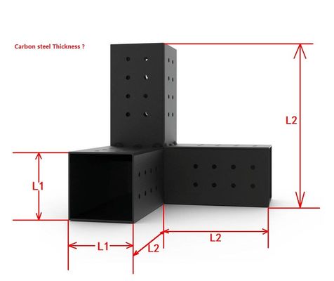 Multipurpose Custom Black Powder Coated Elevated Wood Stand Kit with Steel Brackets