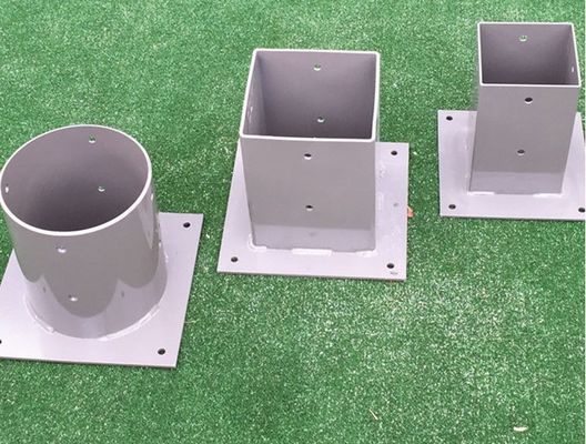Powder Coated Metal Post Base for Composite Decking Polished Aluminum Construction