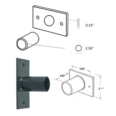 Stamping Punching Bending Process Round Log Beam Joist Hangers for Customized Needs