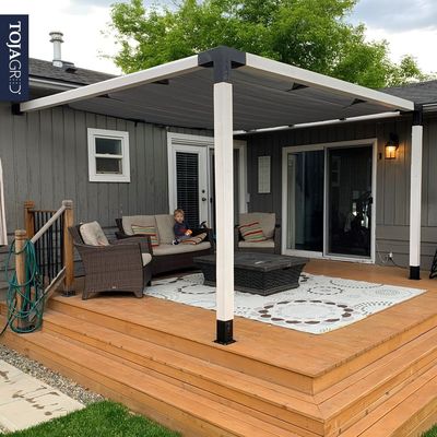 1mm-12mm Thickness Elevated Wood Stand Kit with Steel Brackets Modernize Your Pergola