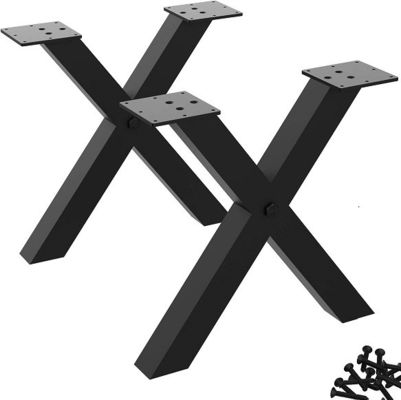 Customized Black Powder Coating Wrought Cast Iron Square Metal Bench Leg for Function