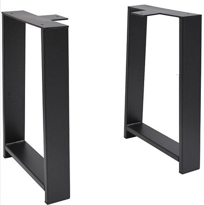 Customized Black Powder Coating Wrought Cast Iron Square Metal Bench Leg for Function