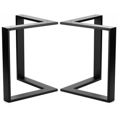 Multipurpose Matt Black Square Style Metal Table Legs for Customized Office Computer Desk