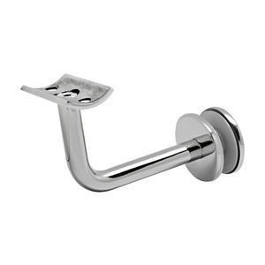 Custom Stainless Steel Side Mount Glass Shelf Tube Handrail Pipe Wall Bracket for Benefit
