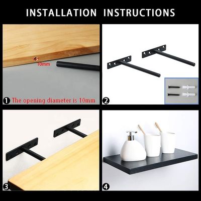 Securely Mount Floating Shelves with Stamping Process 1mm-5mm Thickness Wall Brackets