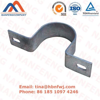 Customized Heavy Duty Black Powder Coated Stainless Steel Pipe Wall Mounting Brackets for OEM
