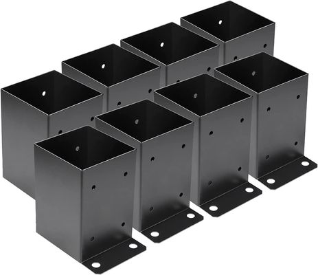 Power Coated Metal Base Bracket Custom Design Bending Process Custom Black Coated