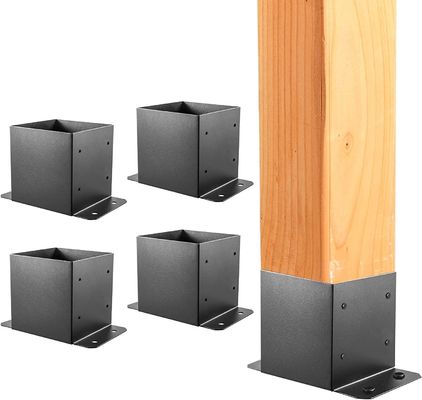 Power Coated Metal Base Bracket Custom Design Bending Process Custom Black Coated