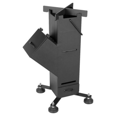 Upgrade Your Support Items with Custom Black Carbon Steel Wooden Burning Rocket Stove