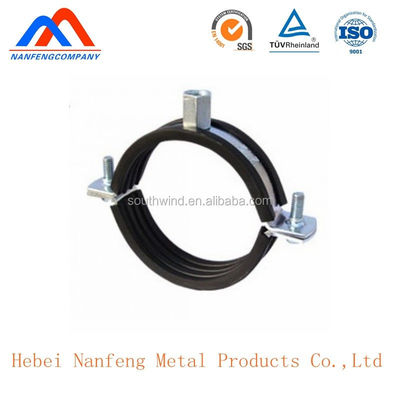 Steel/Aluminum/Brass/Copper/Iron/Carbon steel Heavy Duty Rubber Coated Clamps for Pipes