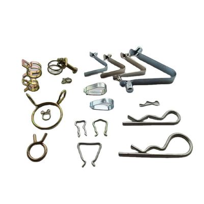 Custom Made Steel Nature Color Fourslide Stamping Multi Slide Flat Spring Metal Clips