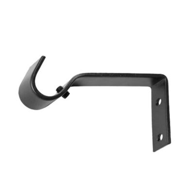 Aluminum Polishing Metal Wall Floating Shelf Bracket for Open Shelf in Black Color