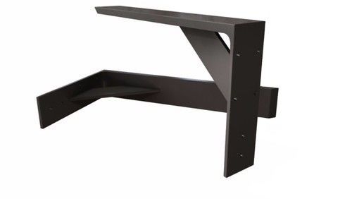Aluminum Polishing Metal Wall Floating Shelf Bracket for Open Shelf in Black Color