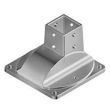 Second Operation Powder Coating Floor Mount Base Plate for Custom Made Steel Products