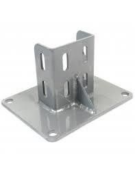 Floor Mount Base Plate in Steel and Stainless Steel with Custom Manufacturing Service