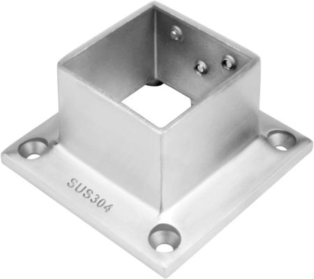 Custom Made Stainless Steel Fabrication Floor Mount Base Plate in Affordable Prices