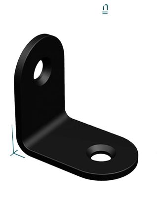 Customized Size Black Carbon Steel L-Type Right Angle Bracket for Professional Needs