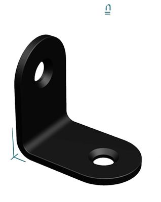 Customized Size Black Carbon Steel L-Type Right Angle Bracket for Professional Needs