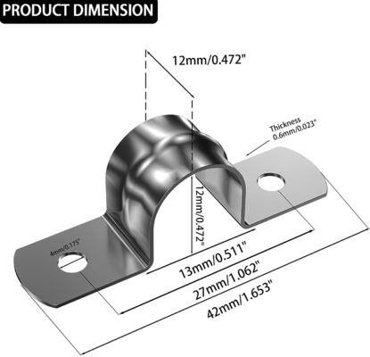 Custom Stainless Steel Metal Buckle Water Pipe Buckle Power Coated and Long-lasting